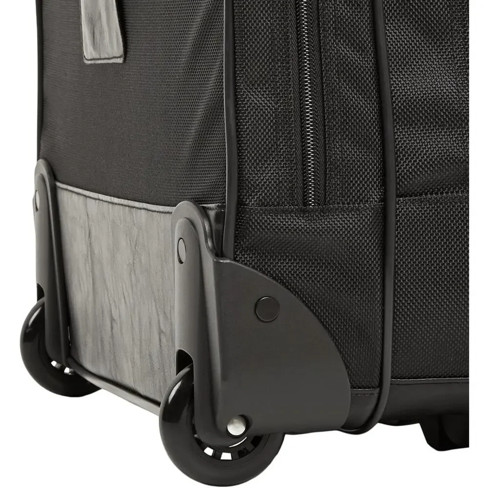 Amazon Basics Rolling Wheeled Laptop Bag, 15.6 in, Black, Sturdy with Compart...